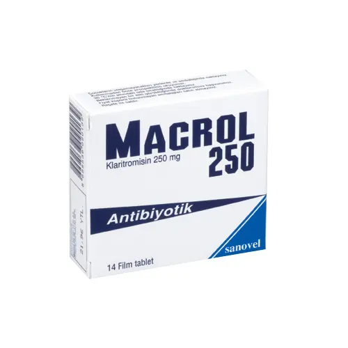 MACROL (CLARITHROMYCIN 250mg / 500mg) Rx MACROL (CLARITHROMYCIN 250mg / 500mg) Rx